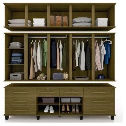 Guarda Roupa Triplex Diamante Imbuia - J&amp;A Móveis