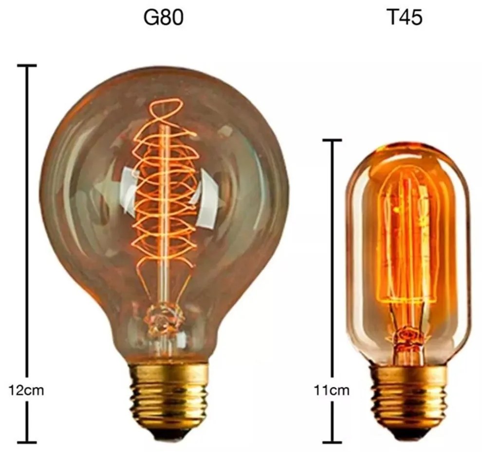 Luminária Pendente Retro Md-4162/3 Suporte Para Lâmpada / Não Inclusa - Bivolt