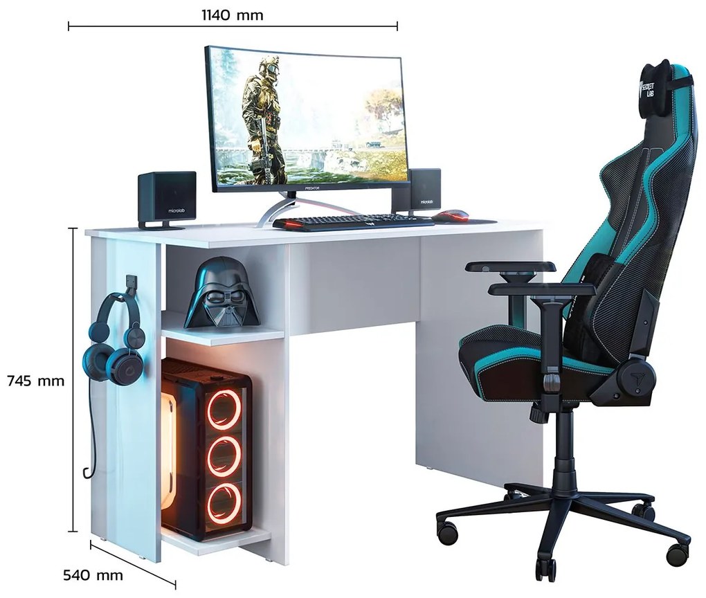 Mesa de Escritório YorK Q01 - ADJ Decor
