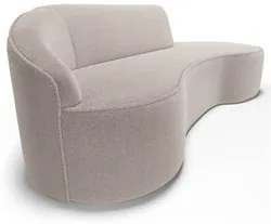 Sofá Living  2 Lugares 180cm Braço Esquerdo Mozart D06 Bouclê Bege - M
