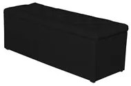 Calçadeira Baú 140 cm Paris Corano Preto - JS Móveis