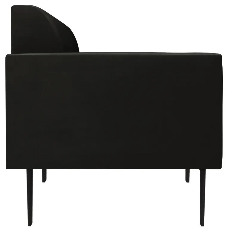Sofá Namoradeira Pés Villach Marisa Suede D03 - DRossi - Preto