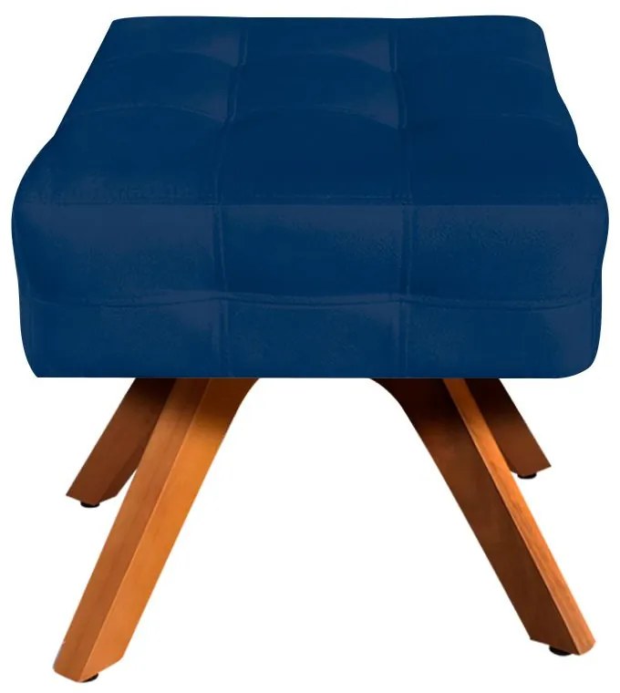 Puff Banqueta Decorativo Giratório MM30 Elisa Suede D03 - D'Rossi - Azul Marinho