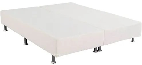 Base de Cama Box Light White Baixa Queen 158 cm (LARG) - 42684 Sun House