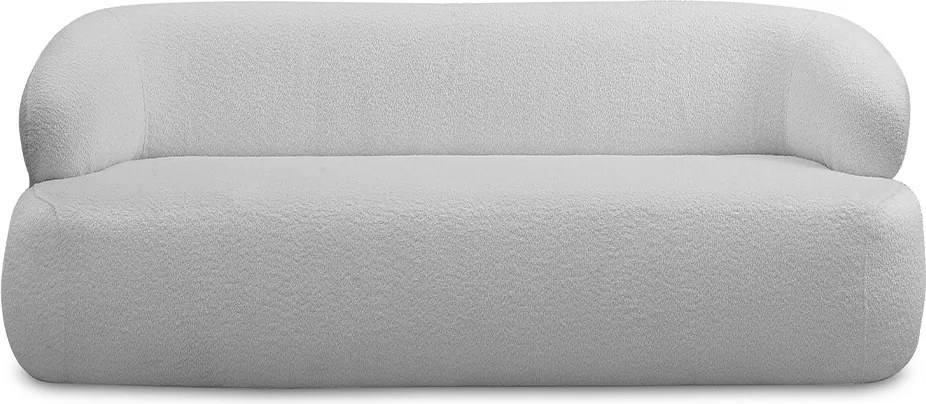 Poltrona Namoradeira 150cm Decorativa Charlote Sala de Estar Pés em Madeira Bouclê Cinza G88 - Gran Belo