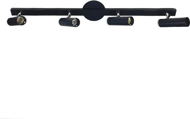 Spot Sobrepor 4W Aluminio Preto Tubo