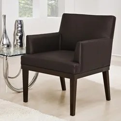 Kit 02 Poltronas Decorativas Vitória W01 Corano Marrom Escuro - Mpozen