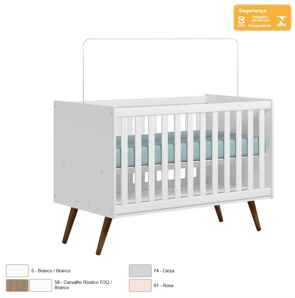 Berço Mini Cama Retrô Encanto Branco - Loja Sheep - Branco