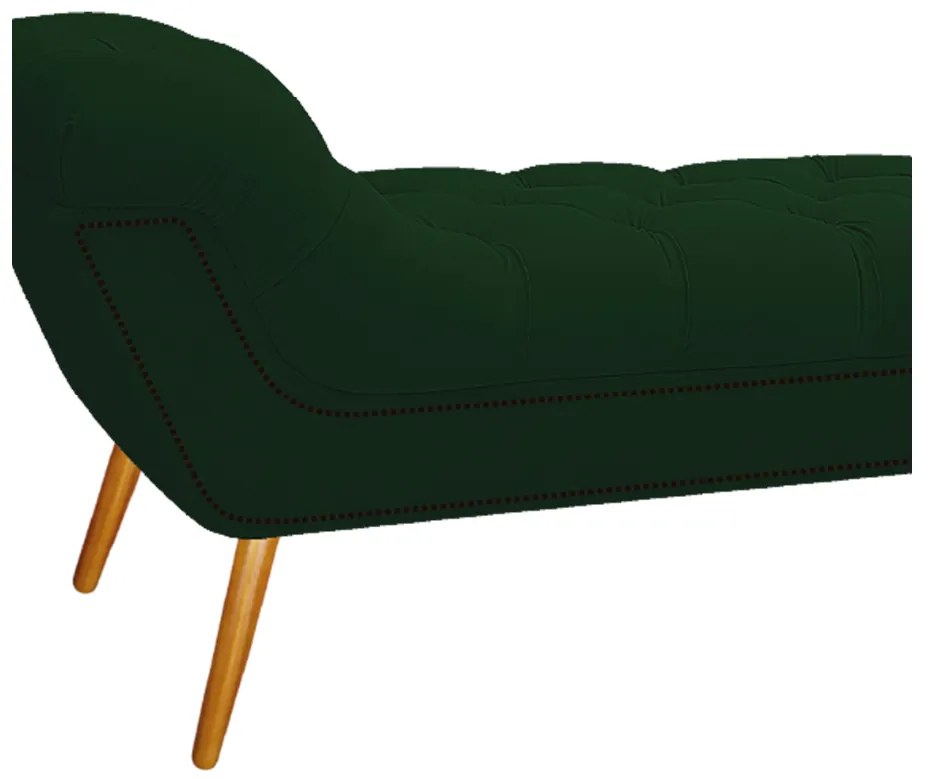 Calçadeira Estofada Veneza 160 cm Queen Size Suede Verde - ADJ Decor