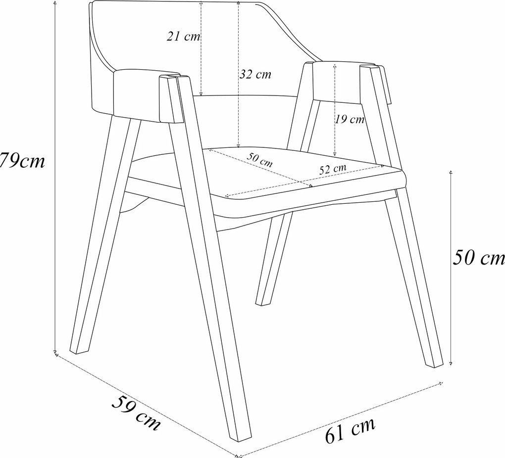 Kit 3 Cadeiras Sala de Jantar e Jogos Carteados Madeira Maciça Poker Linho OffWhite/Tabaco G42 - Gran Belo