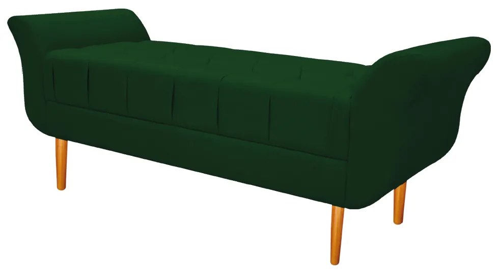 Recamier Estofado Ari 100 cm Solteiro Suede Verde - ADJ Decor