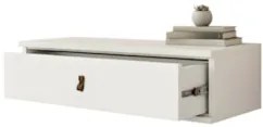 Penteadeira Suspensa 90cm 1 Gaveta Quarto Lila Branco Z49 - Mpozenat