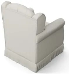 Poltrona de Amamentação Balanço e Puff Lucy Z39 Linho Off White - Mpoz