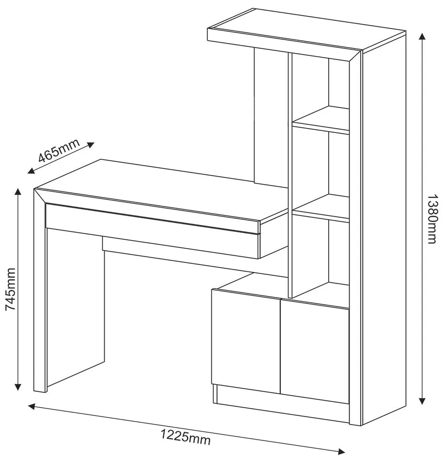 Mesa Conjunto para Escritório Home Office ME4143 MDP Nogal G69 - Gran Belo
