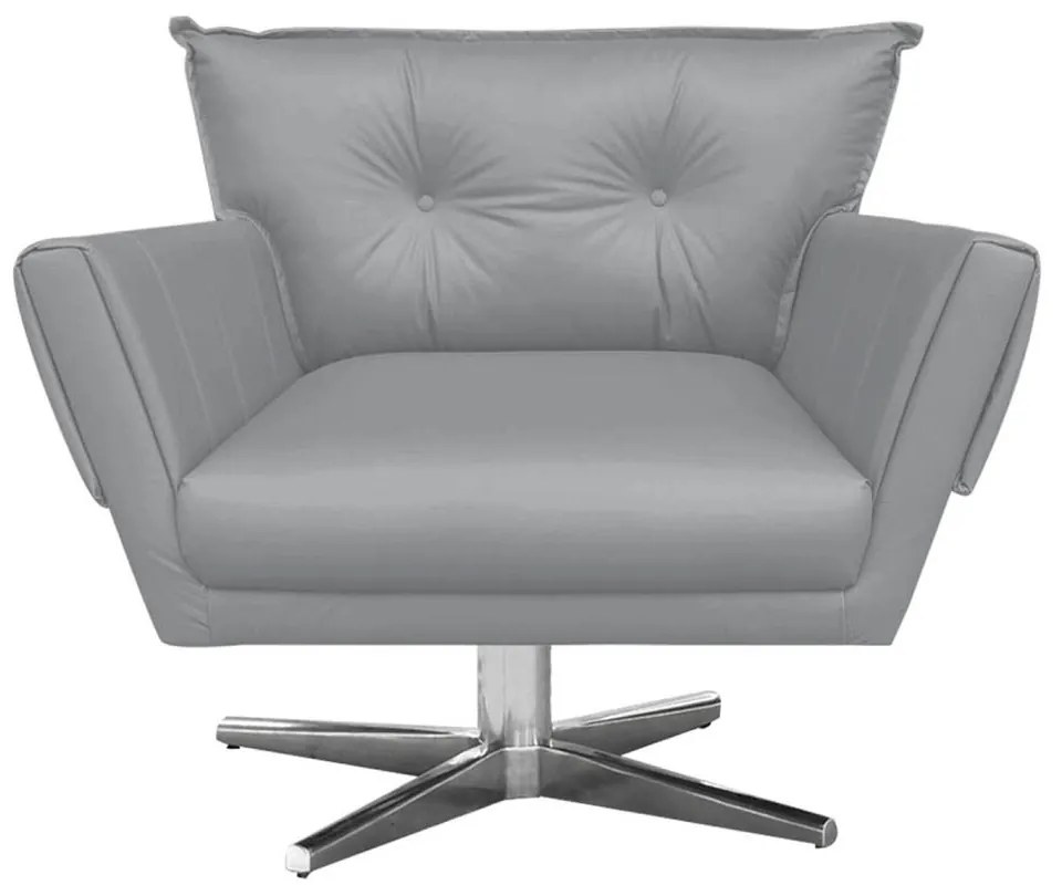 KIT 01 NAMORADEIRA E 01 POLTRONA GIRATOR - Cinza