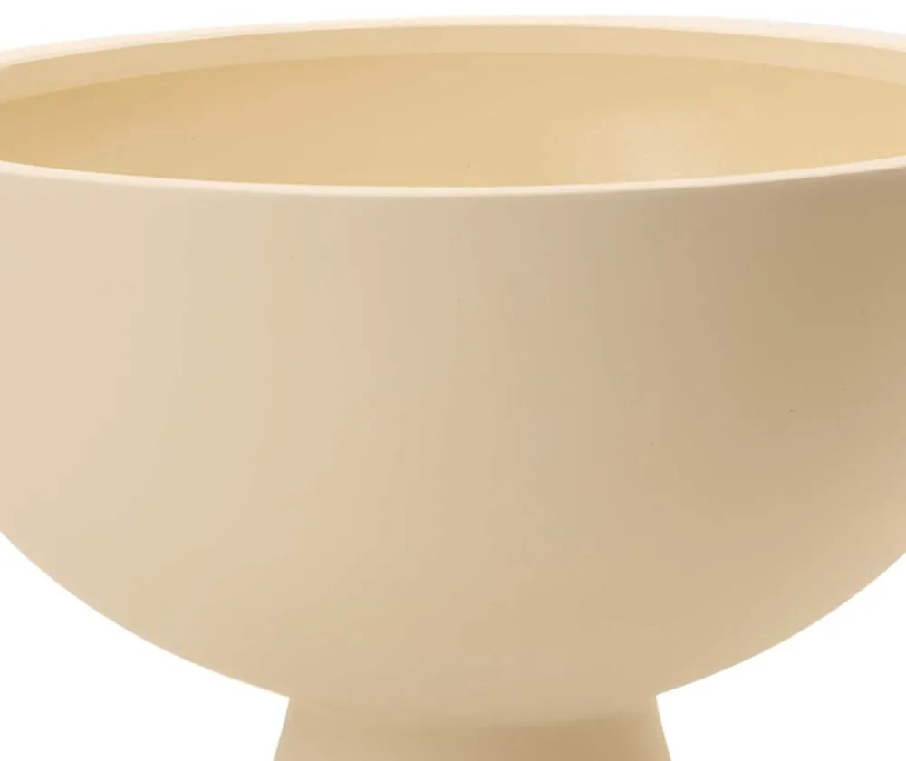 Centro de Mesa Decorativo Em Cerâmica para Flores Bege 17 Cm - D'Rossi