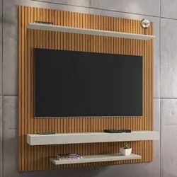 Painel para TV 60 Pol 150cm Lima B02 Ripado/Off White - Mpozenato