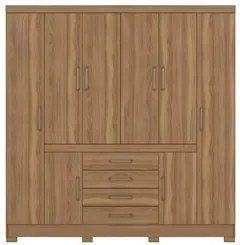 Guarda Roupa Casal 8 Portas 4 Gavetas New Realce D02 Amendola Touch -