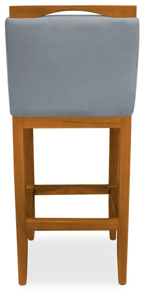 Banqueta Decorativa Elis Veludo Cinza
