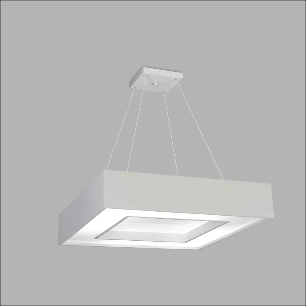 Pendente Quadrado Cherry 8L E27 60X60X12Cm | Usina 4541/62 (PT - Preto Texturizado)
