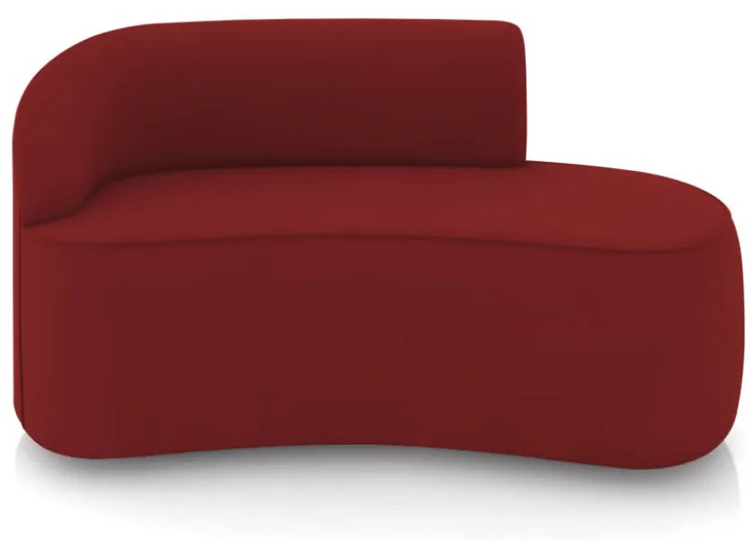 Sofá 2 Lugares Orgânico 140 cm Morgan Veludo Marsala D03 - D'Rossi