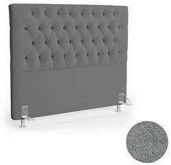 Cabeceira Casal Queen Cama Box 160cm Cristal C16 Bouclê Cinza - Mpozen