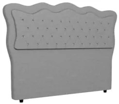 Cabeceira Casal King Cama Box 195cm Oregon Z04 Linho Cinza - Mpozenato