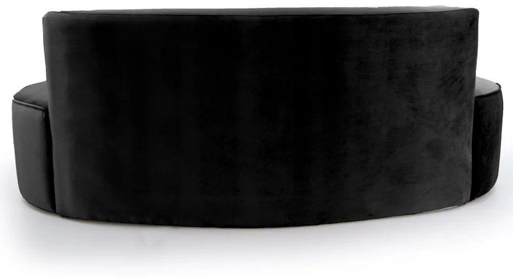 Sofá 4 Lugares Porto D07 230cm para Sala Living Veludo Preto - D'Rossi