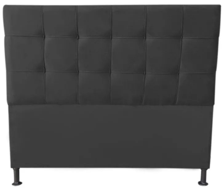 Cabeceira Cama Box Queen 160cm Maya Suede Preto - Sheep Estofados - Preto