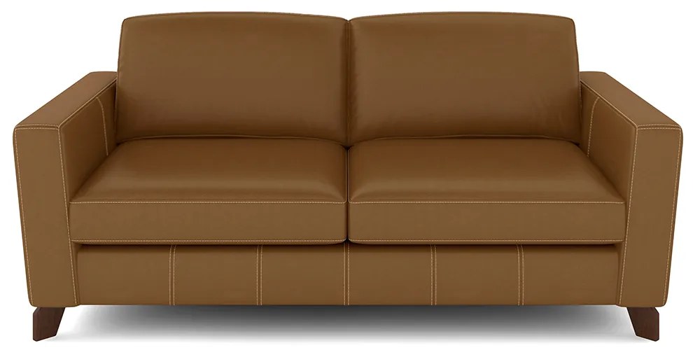 Sofá Sala de Estar Living 4 Lugares 280cm Presley Pés Madeira Couro Caramelo G52 - Gran Belo