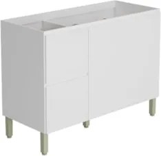 Balcão de Cozinha Para Pia 120cm Sem Tampo Minsk Z06 Branco - Mpozenat