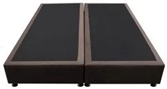 Base Box para Cama Casal King 192x203cm Bipartido Liz S05 Suede Bordad