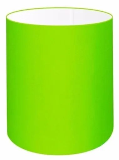 Cúpula em tecido cilíndrica abajur luminária cp-2009 13x15cm verde limão
