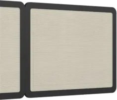 Cabeceira Casal e Queen Com 2 Mesas Laterais Arlo A10 Nero/Dourado - M