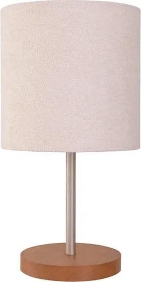 Abajur Slim Cilíndrico Pequeno Bouclé 38xø20cm