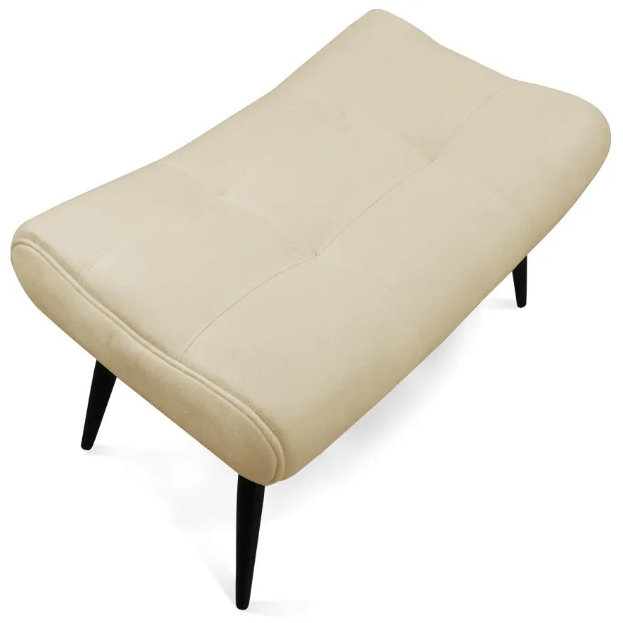 Puff Sher Suede Pés Palito de Ferro D03 - D'Rossi - Bege
