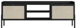 Rack Para Sala Bancada de TV 65 Pol Pés Madeira Arlo A10 Nero/Preto -