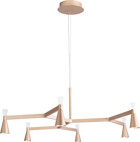 Pendente Led Metal E Aluminio 36W 3000K Ramus - CHAMPAGNE