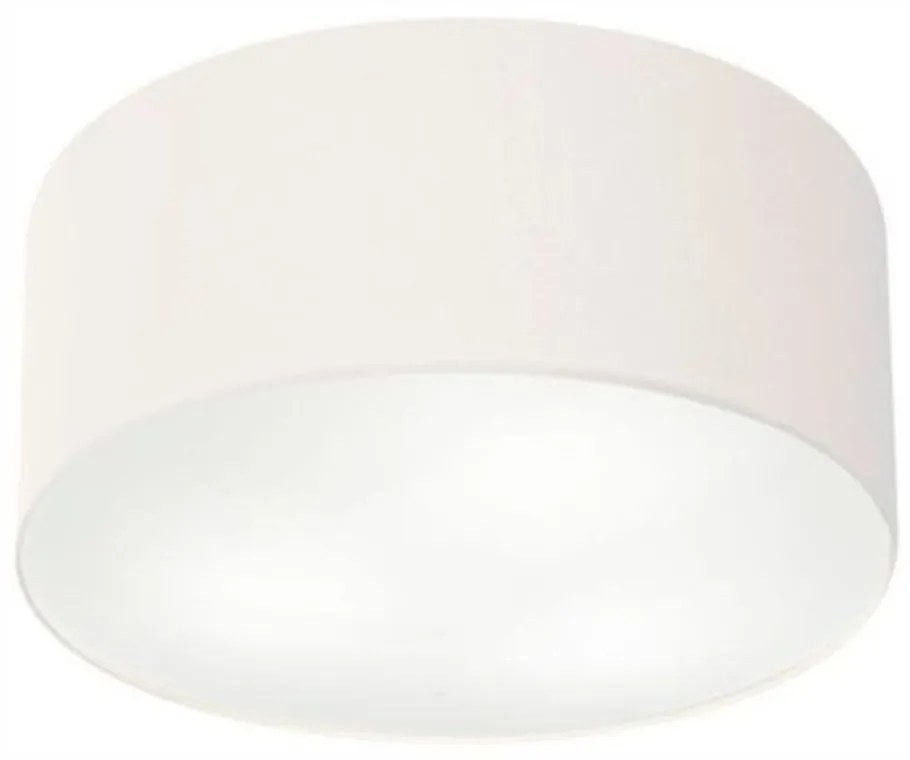Plafon Cilíndrico Md-3055 Cúpula em Tecido 80x21cm Branco - Bivolt