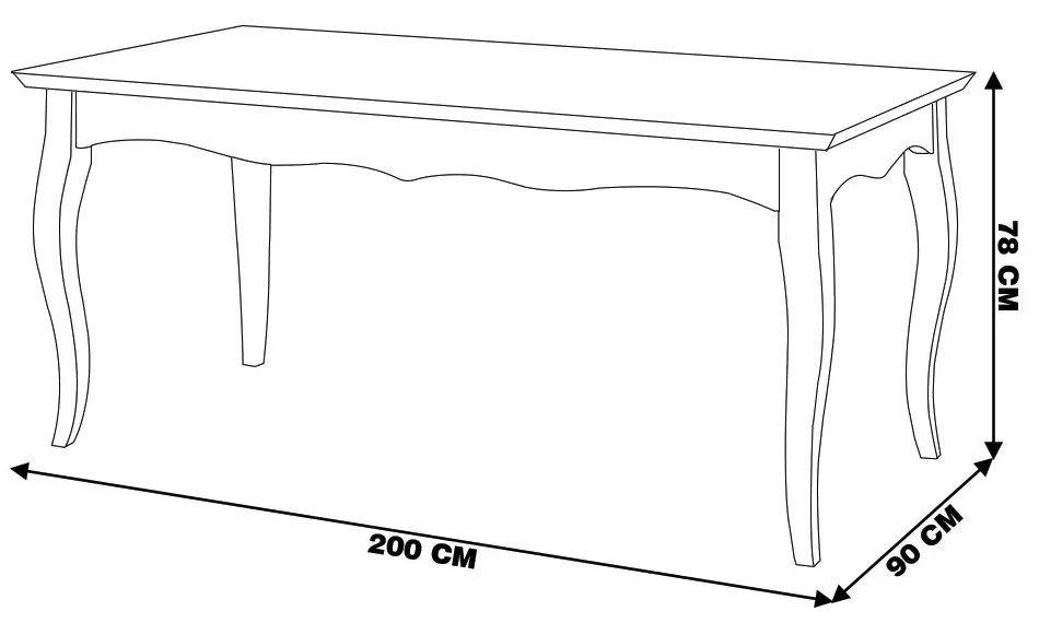 Mesa Sala de Jantar Cozinha Gallia 200cm Madeira Maciça e MDF Imbuia G42 - Gran Belo