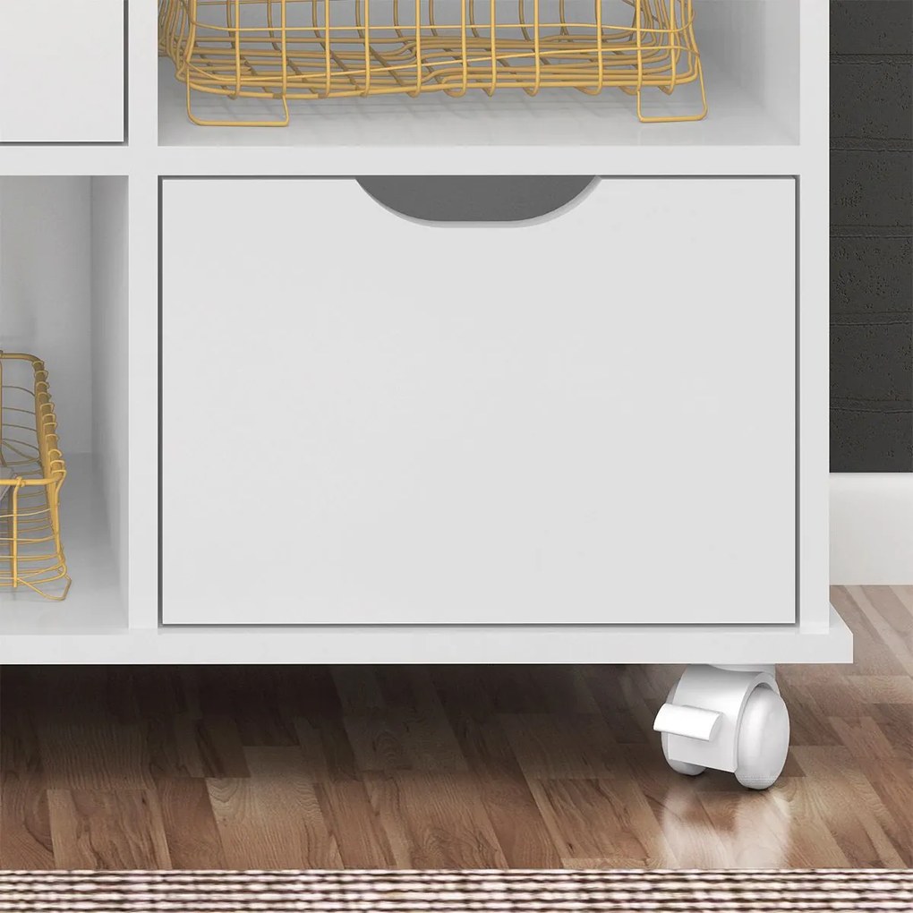 Nicho Organizador c/ 9 Gavetas com Rodízio Roterdã Q01 - ADJ Decor