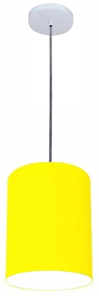 Lustre Luminária Pendente Vivare Free Lux PE-4104BR Cúpula em Tecido 15x25cm