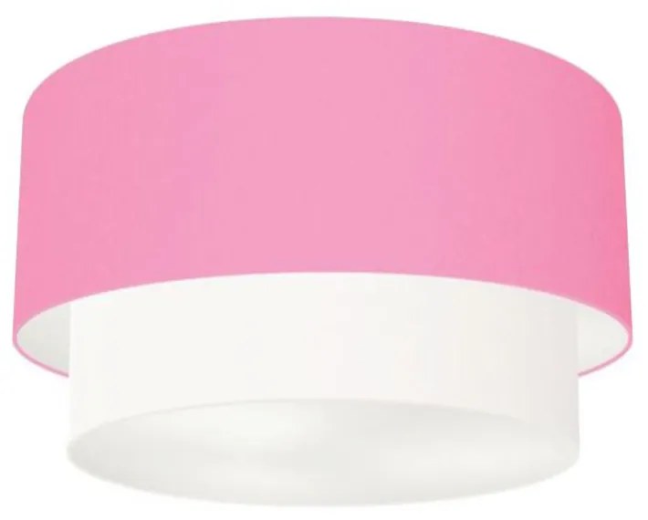 Plafon de Sobrepor Cilíndrico SP-3045 Cúpula Cor Rosa Bebê Branco