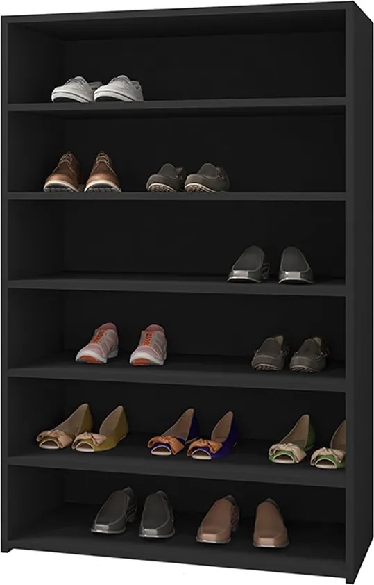 Sapateira Vertical 18 Pares 72cm Closet Organizador Melice Preto A01 - D'Rossi