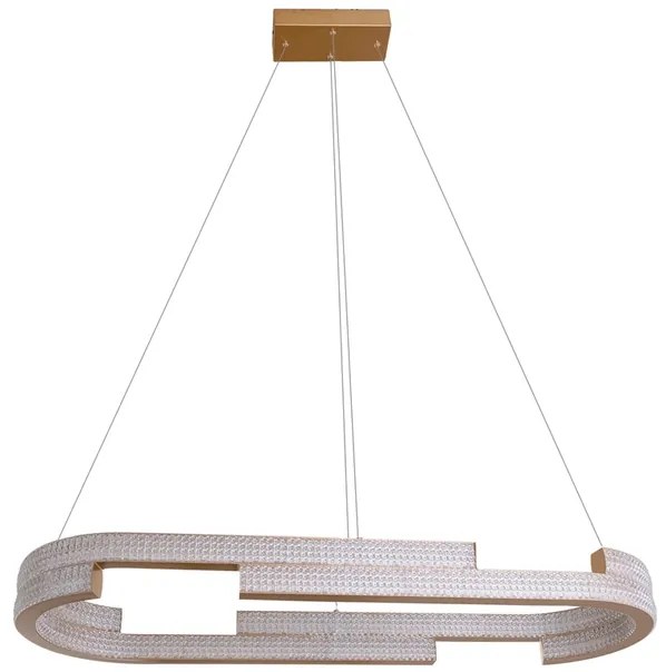 Pendente Led Aluminio Dourado 55W 3800Lm 3000K Black