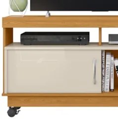 Rack Bancada de TV 50 Pol 121cm Rute Z10 Off/Cinamomo - Mpozenato