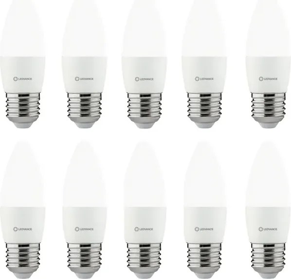 Kit 10 Lâmpadas Led Vela Fosca 3w 6500k