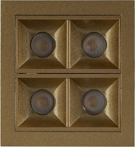 Plafon Led De Embutir Dourado 8W 36 2700K Pixel