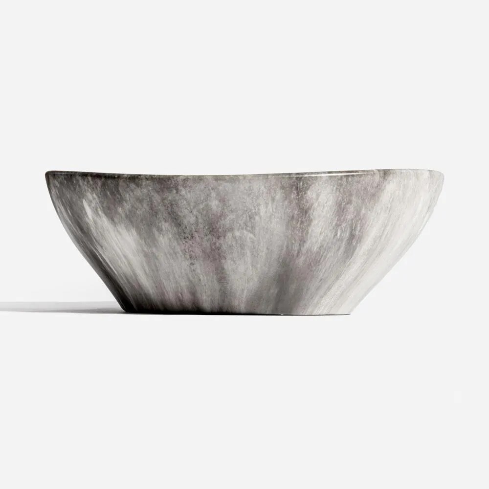 Cuba de Louça Apoio Oval 41 cm (Bari Mármore Grigio)