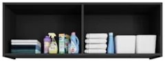 Armário Aéreo Multiuso Lavanderia 118cm Monna Preto Z34 - Mpozenat